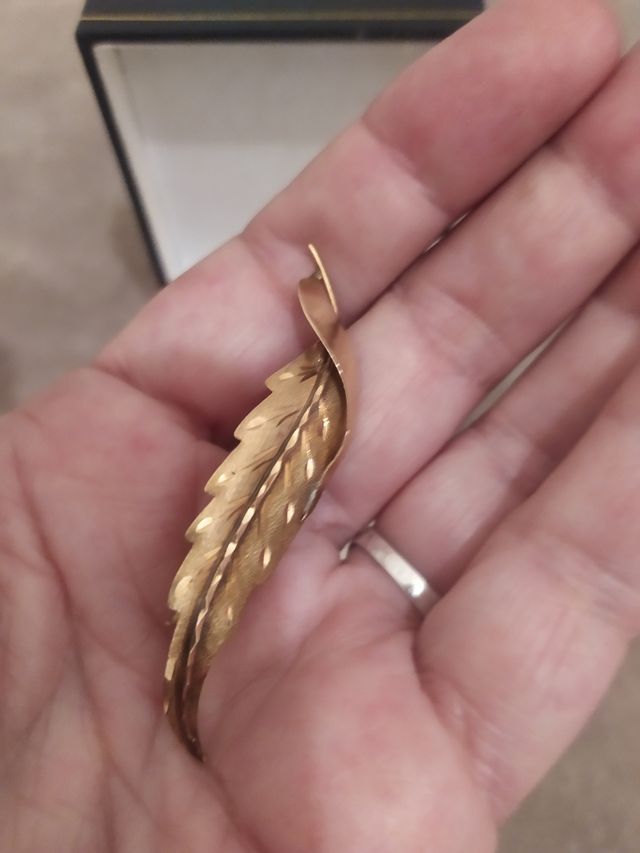 broche alfiler oro 14k vintage años 60