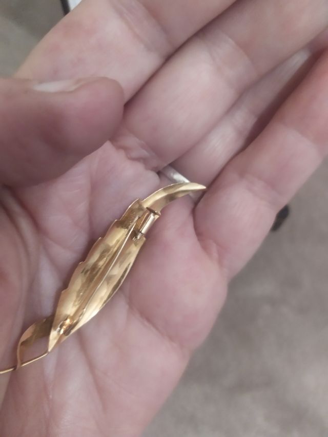 broche alfiler oro 14k vintage años 60