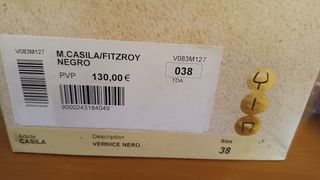 Sandalias charol tacón vestir 38