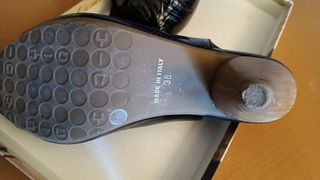 Sandalias charol tacón vestir 38