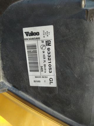 Faro derecho Opel Meriva A