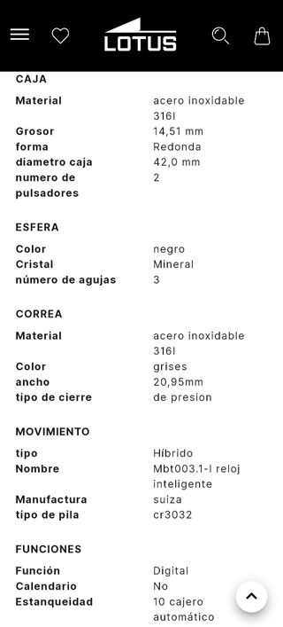 Orologio da uomo LOTUS