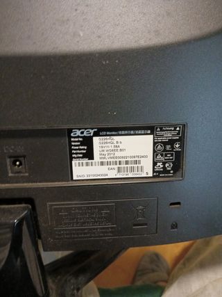Monitor Acer 21 dvi