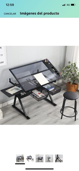 Mesa de diseño de cristal