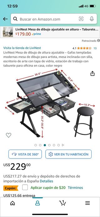 Mesa de diseño de cristal