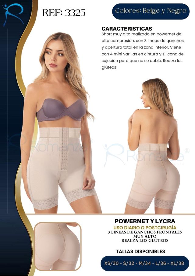fajas short colombianas