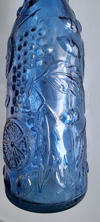 Garrafa de vidro Azul - Antiga