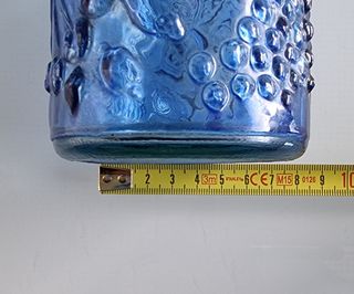 Garrafa de vidro Azul - Antiga