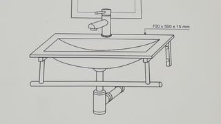 Lavabo cristal suspendido