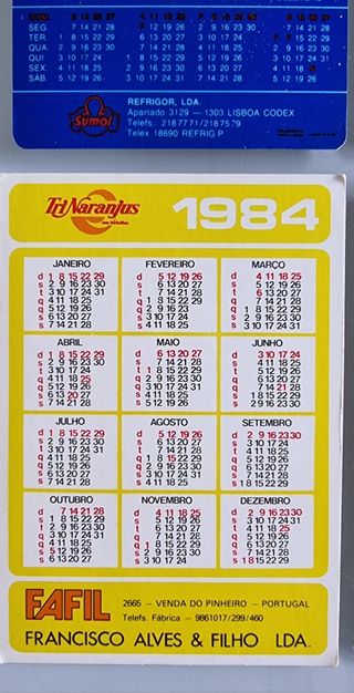 7 Calendários Refrigerantes - Antigos + SAGRES 🎁