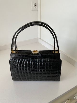 Bolso de piel de cocodrilo vintage