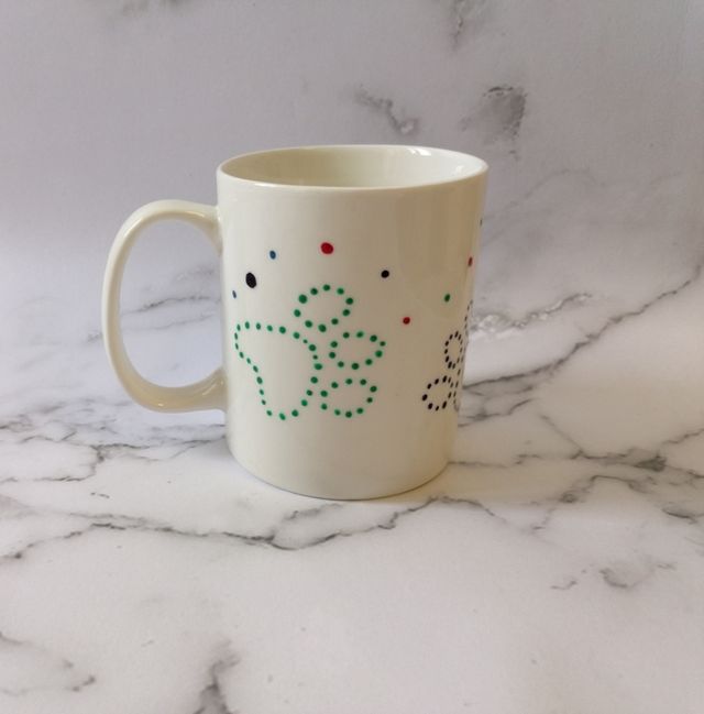 Taza perrito pintada a mano