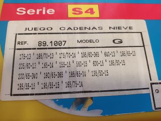 Cadenas nieve.