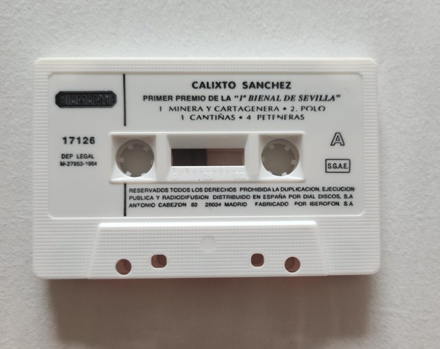 Cassette Calixto Sánchez