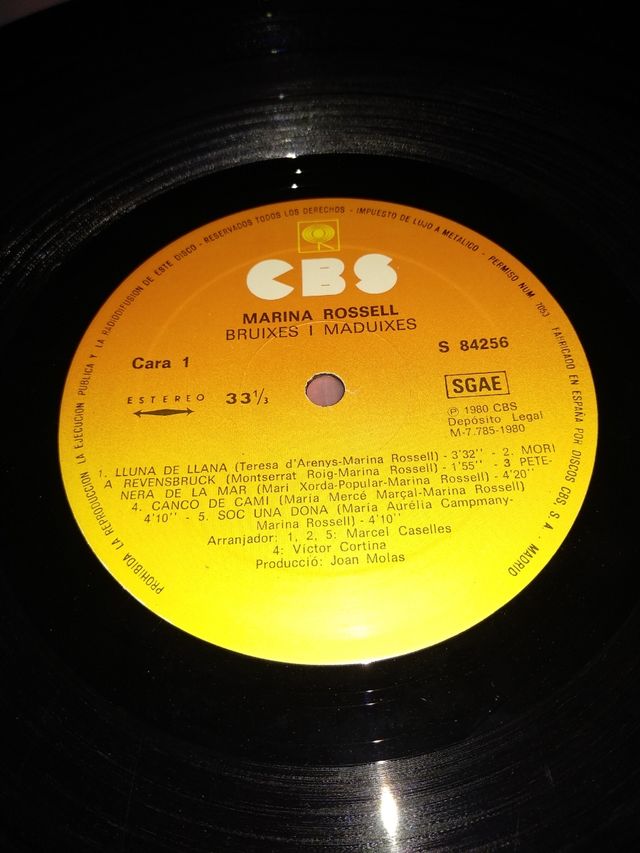 LP vinilo Marina Rosell, Bruixes