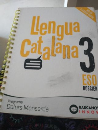 Cuaderno Lengua Catalana 3ESO (Dossier)