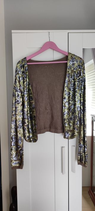 Chaqueta pedrería Mango