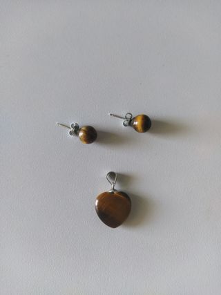 Conjunto plata 925 Ojo de tigre