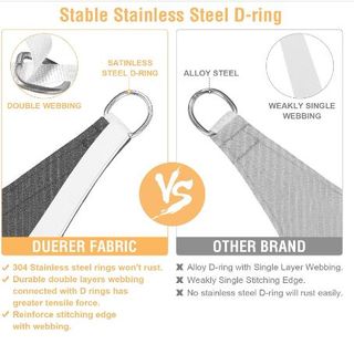 Toldo Vela de Sombra Rectangular 2x3m