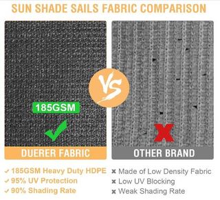 Toldo Vela de Sombra Rectangular 2x3m