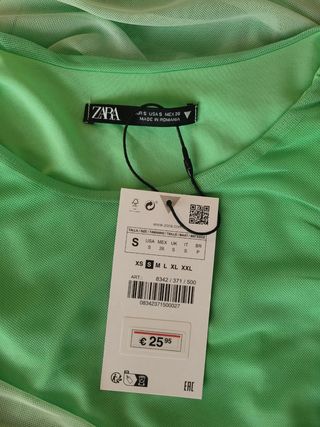 Vestido mini Zara talla S.