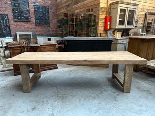 Mesa 3 metros madera maciza rústica 