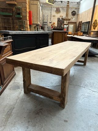 Mesa 3 metros madera maciza rústica 