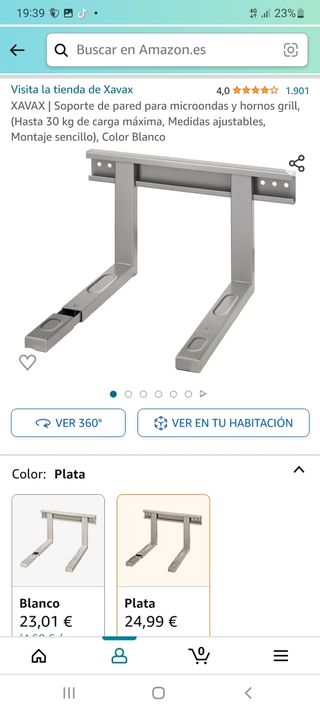 Soporte pared microondas