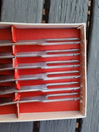 Juego de 6 tenedores para marisco, marca BRA