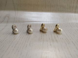 Pendientes clip Plata y perla