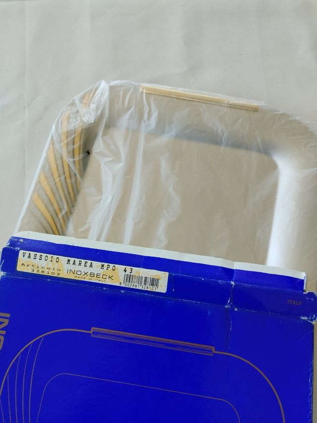 Vassoio Rettangolare con decorazione in oro