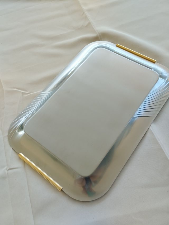 Vassoio Rettangolare con decorazione in oro