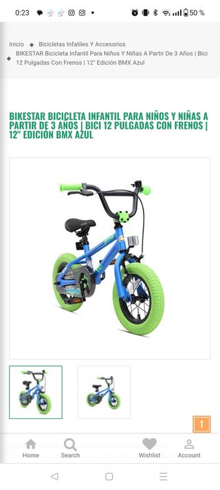 Bicicleta niño, contrapedal bikestar 12 pulgadas