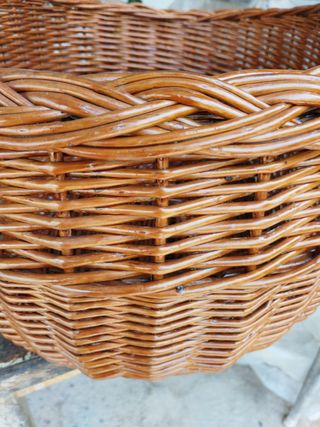 Cesto leñero mimbre