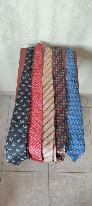 LOTE 5 CORBATAS VINTAGE 90