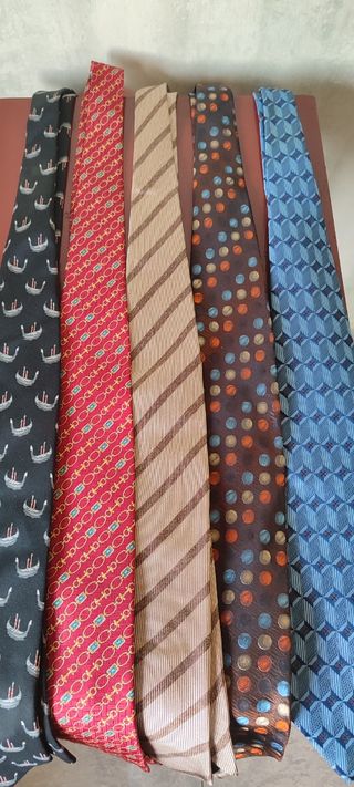 LOTE 5 CORBATAS VINTAGE 90