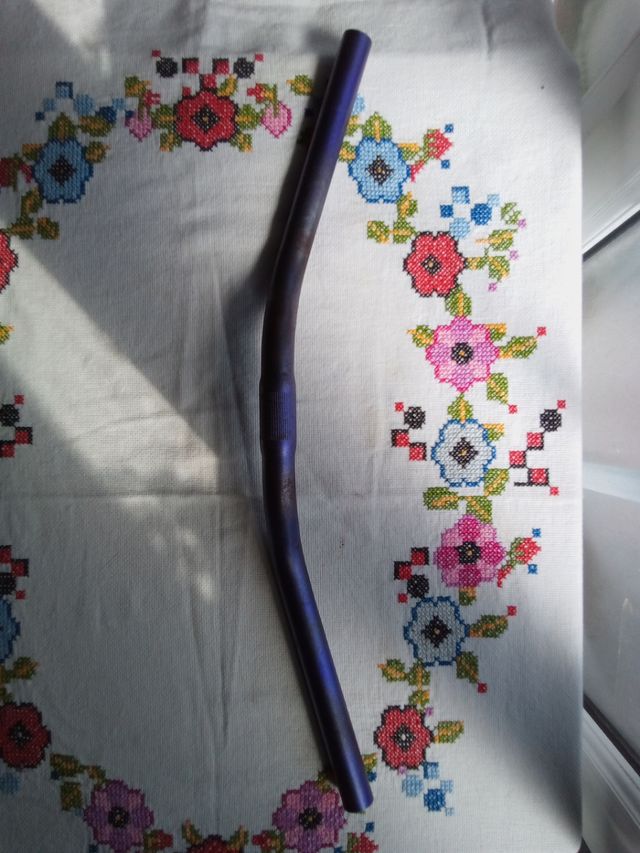 Manubrio bmx fixie bmx a doppia altezza viola in acciaio