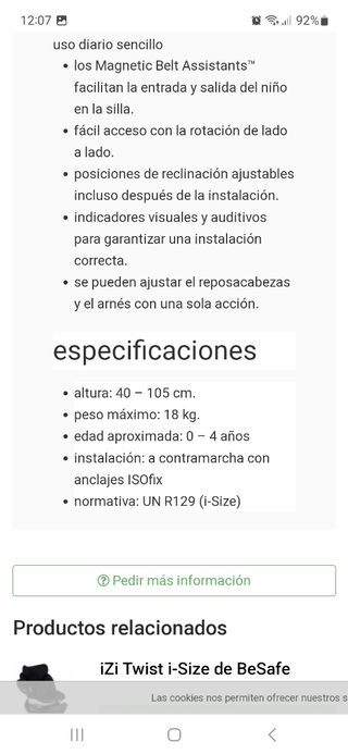 Silla coche desde nacimiento-4años