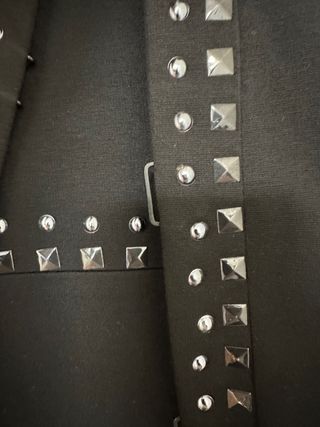 Conjunto vestido con chaqueta negro, talla 40