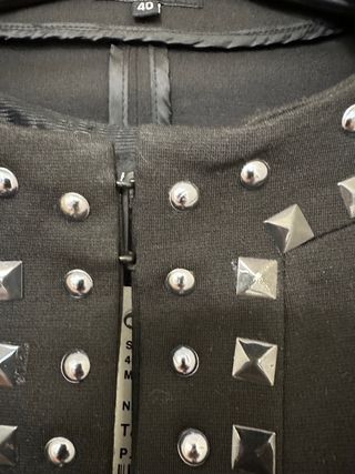 Conjunto vestido con chaqueta negro, talla 40