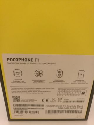 CAJA VACIA TELEFONO SMARTPHONE POCOPHONE F1 XIAOMI