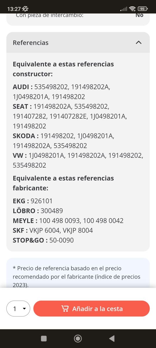 FUELLE CARDAN GRUPO VAG