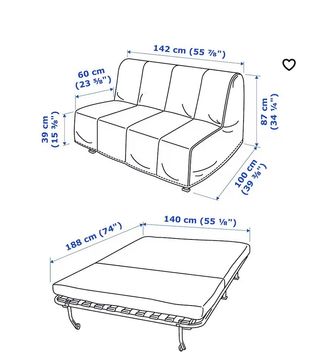 sofa cama, dos plazas