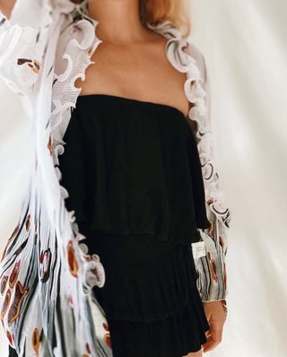 Blusa vintage plisada