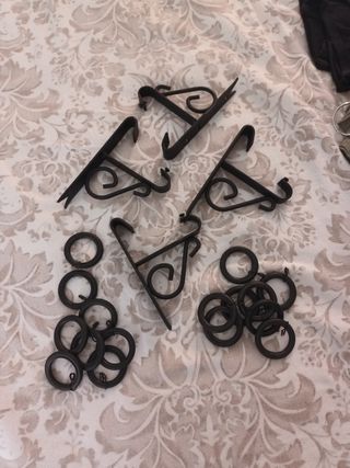 Barras de cortina hierro negro