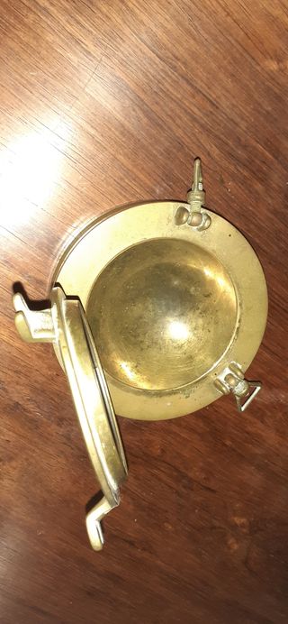 Bronce Ojo de Buey antiguo Figura náutica marinera