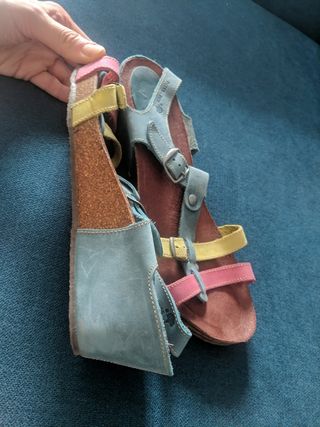 Sandalias piel talla 41 Mujer Inter-Bios