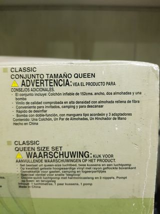 Colchon hinchable + inflador Ancho 152 Alto 203