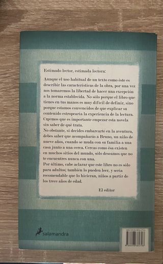 Libro El niño con el pijama de rayas John Boyne