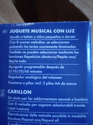 Juguete luminoso y musical